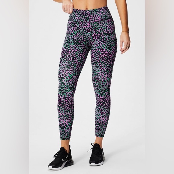 Fabletics Pants - Fabletics Grass Green Safari Spot Leggings